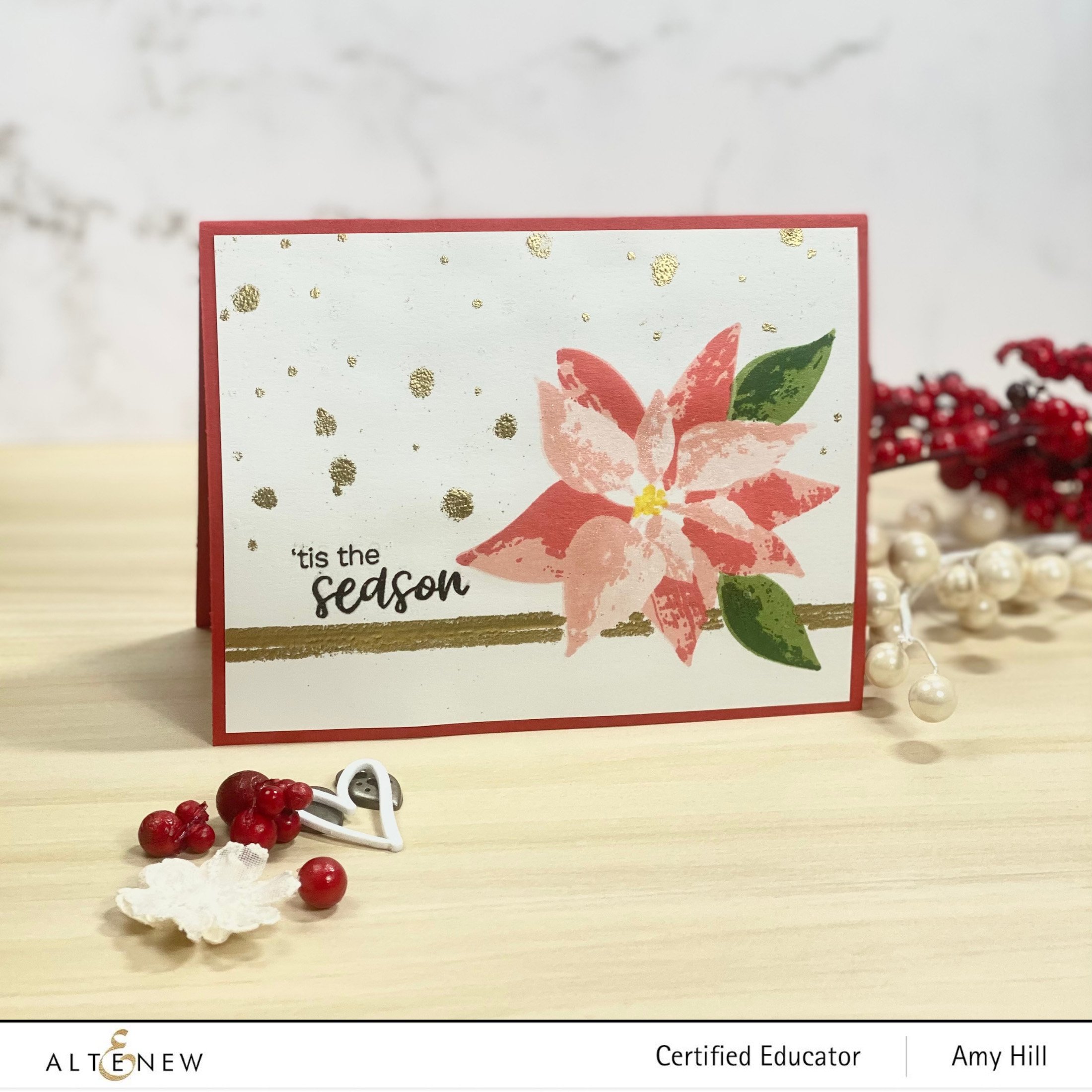 Dry Brush Poinsettia - Layering Stamp Set