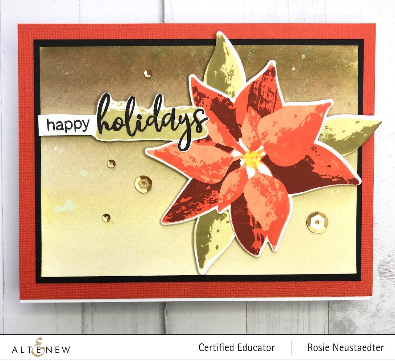 Dry Brush Poinsettia - Layering Stamp Set