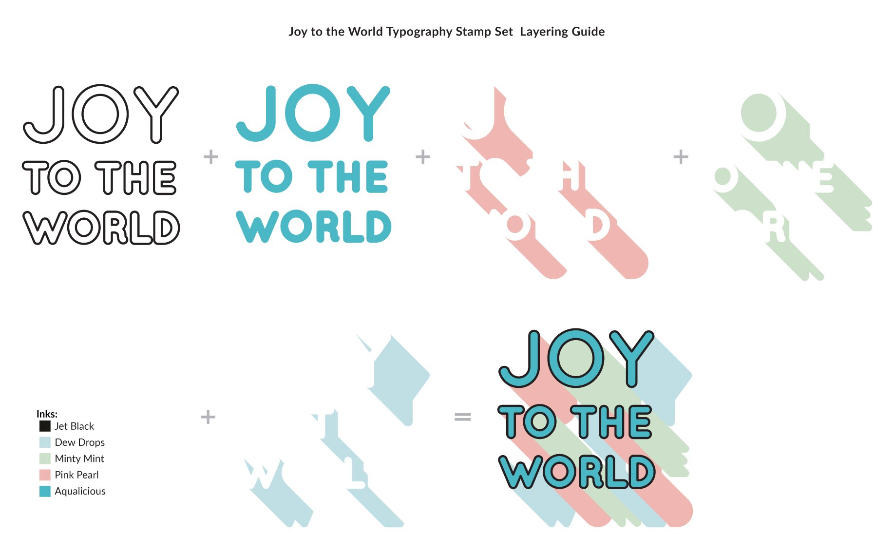 Joy to the World Typography - Layering Stamp Set