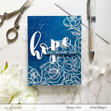 Paint-A-Flower - Rosa Floribunda Outline - Clear Stamp Set