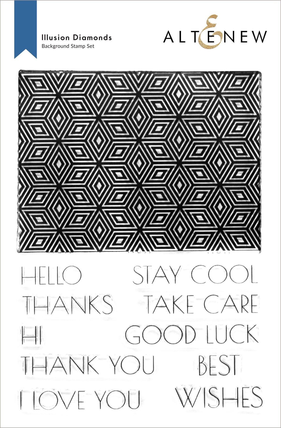 Illusion Diamonds - Clear Stamp, zoomed in. Select this picture to zoom back out.