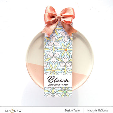 Botanical Bookmark - Clear Stamp, different perspective #2, zoomed in. Select this picture to zoom back out.