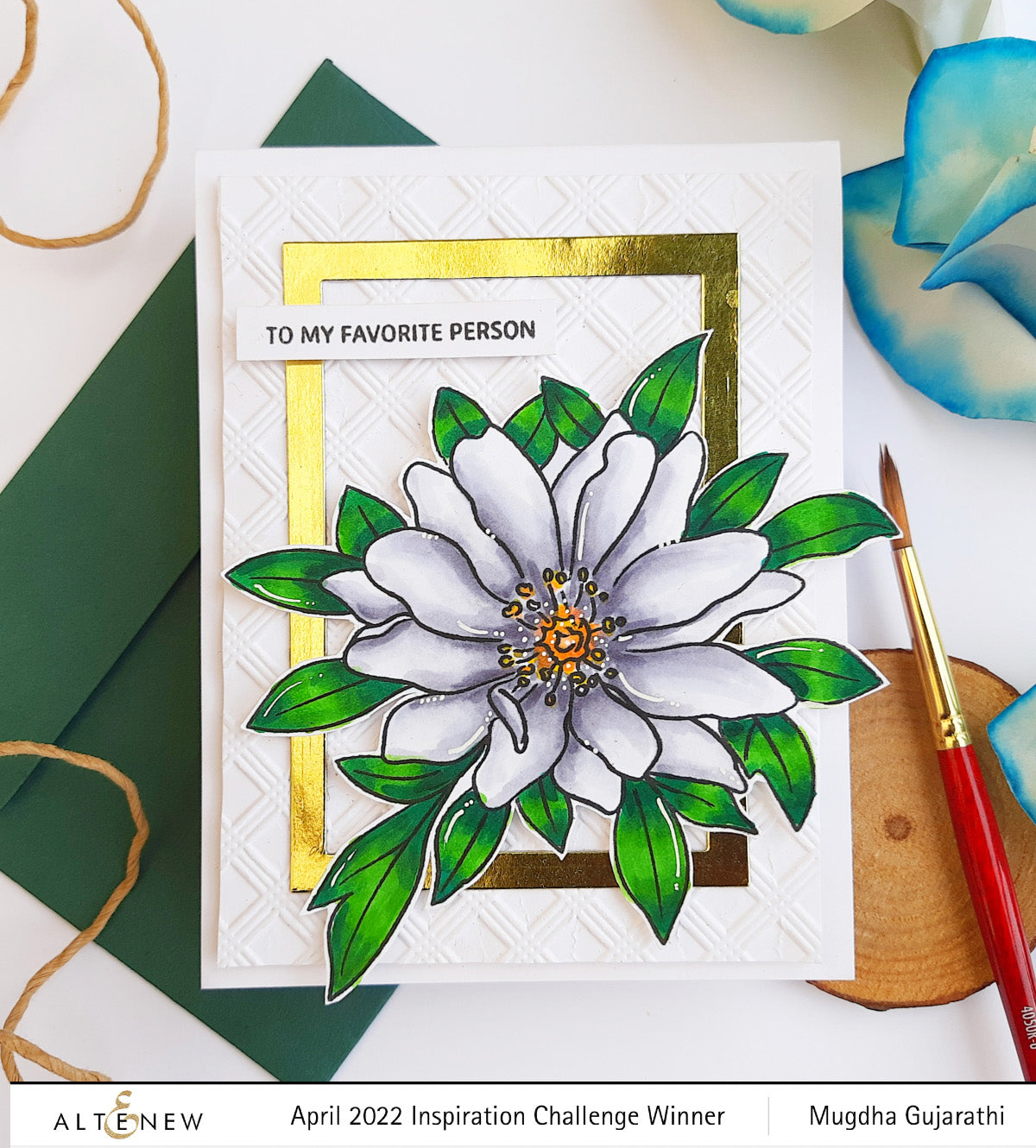 Paint-A-Flower - Wood Anemone Outline - Clear Stamp, different perspective #1, zoomed in. Select this picture to zoom back out.
