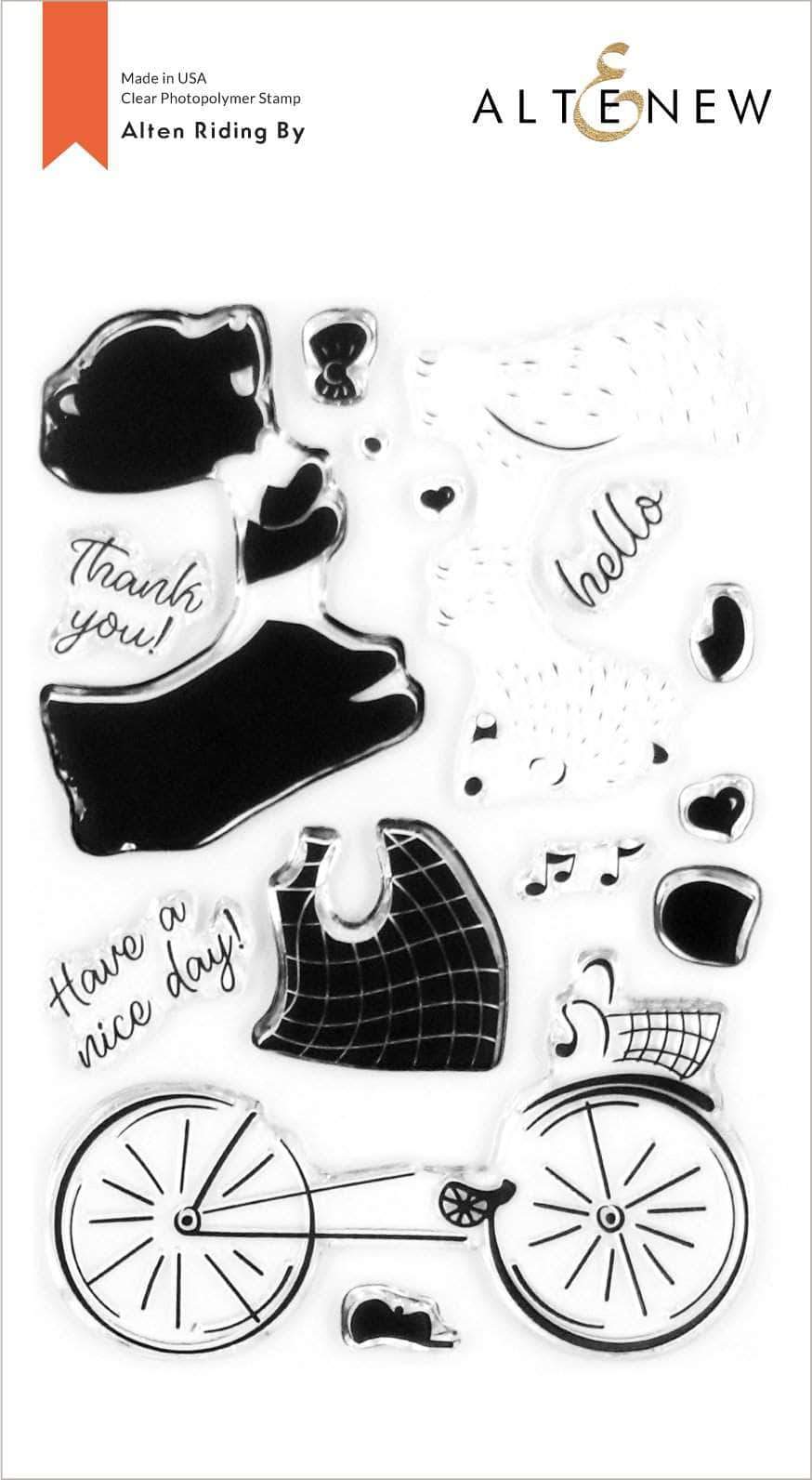 Alten Bear Riding By - Clear Stamp Set
