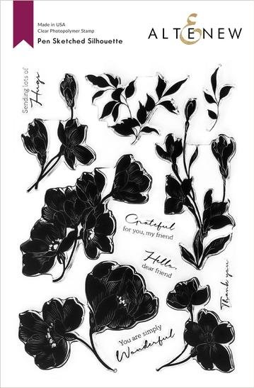 Pen Sketched Silhouette - Clear Stamp, zoomed in. Select this picture to zoom back out.