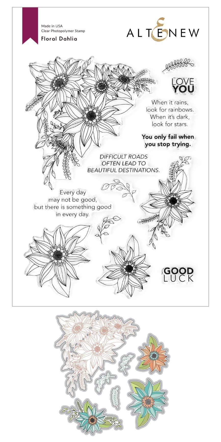 Floral Dahlia - Stamp and Die Set