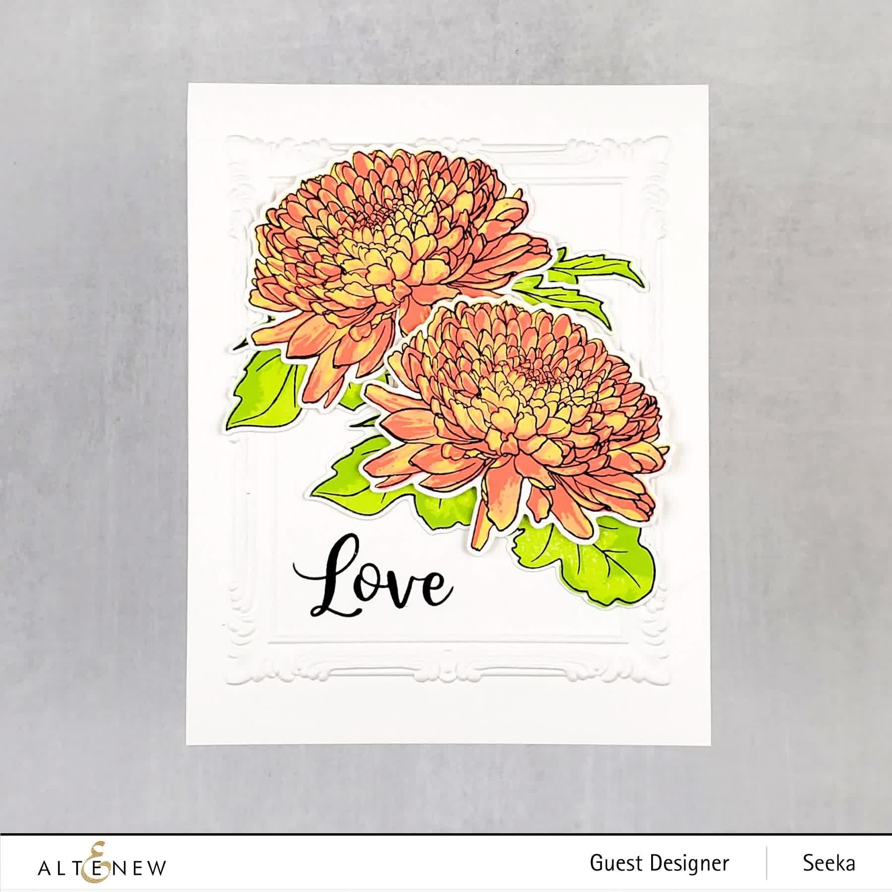 Build-A-Flower - Semi-Double Chrysanthemum - Stamp and Die