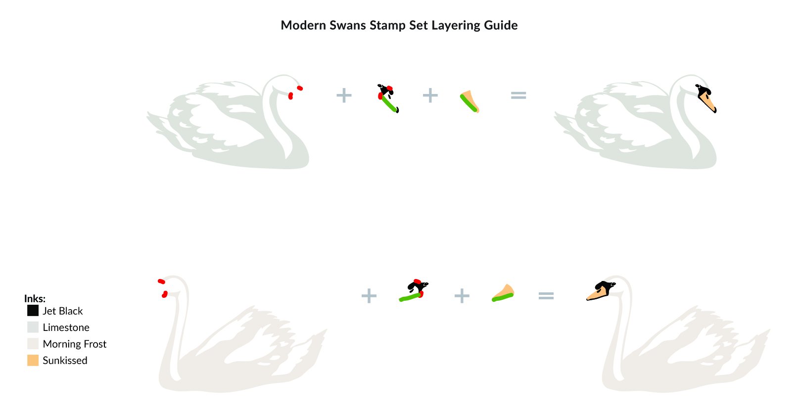 Modern Swans - Stamp and Die Set
