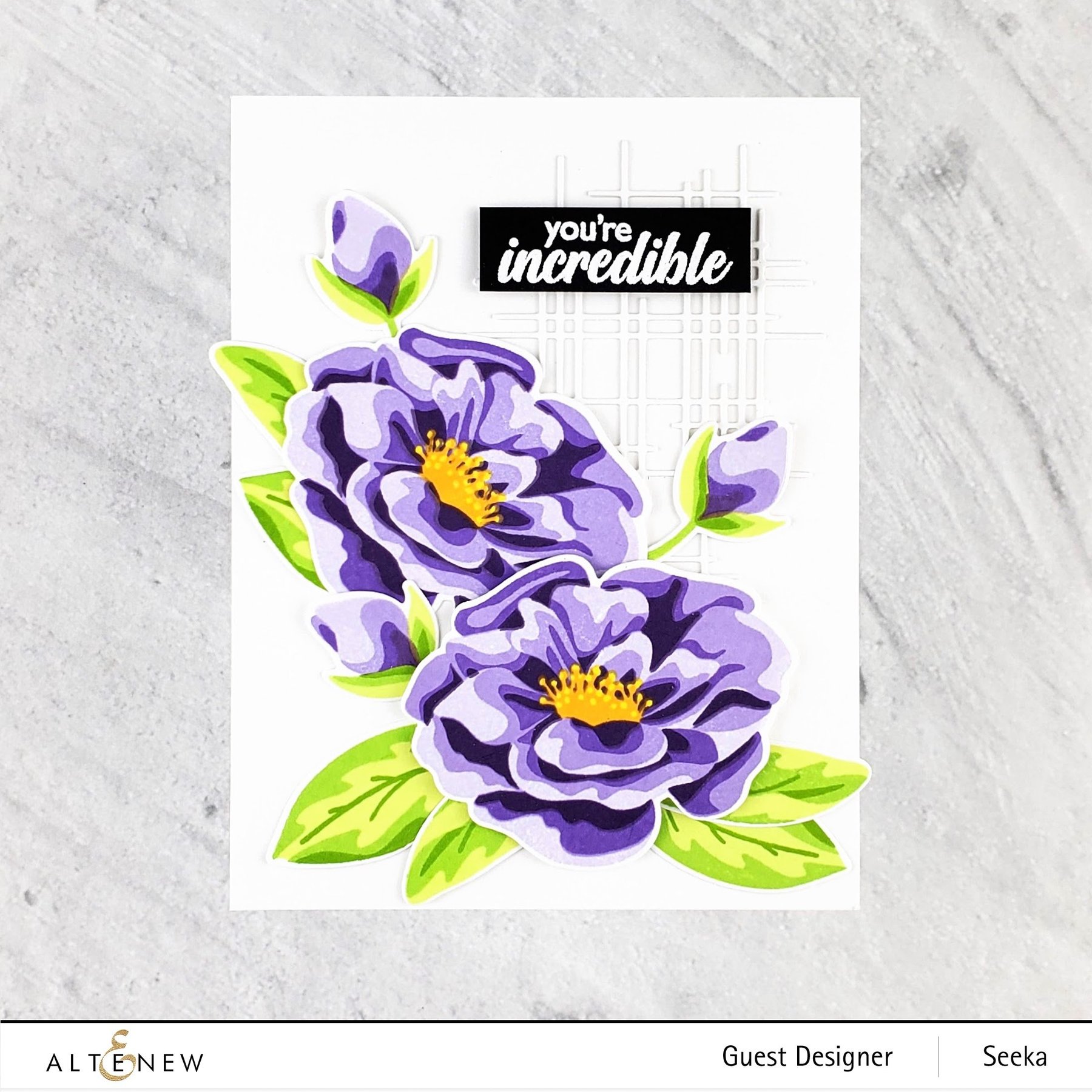 Marbled Bloom - Stamp and Die Set