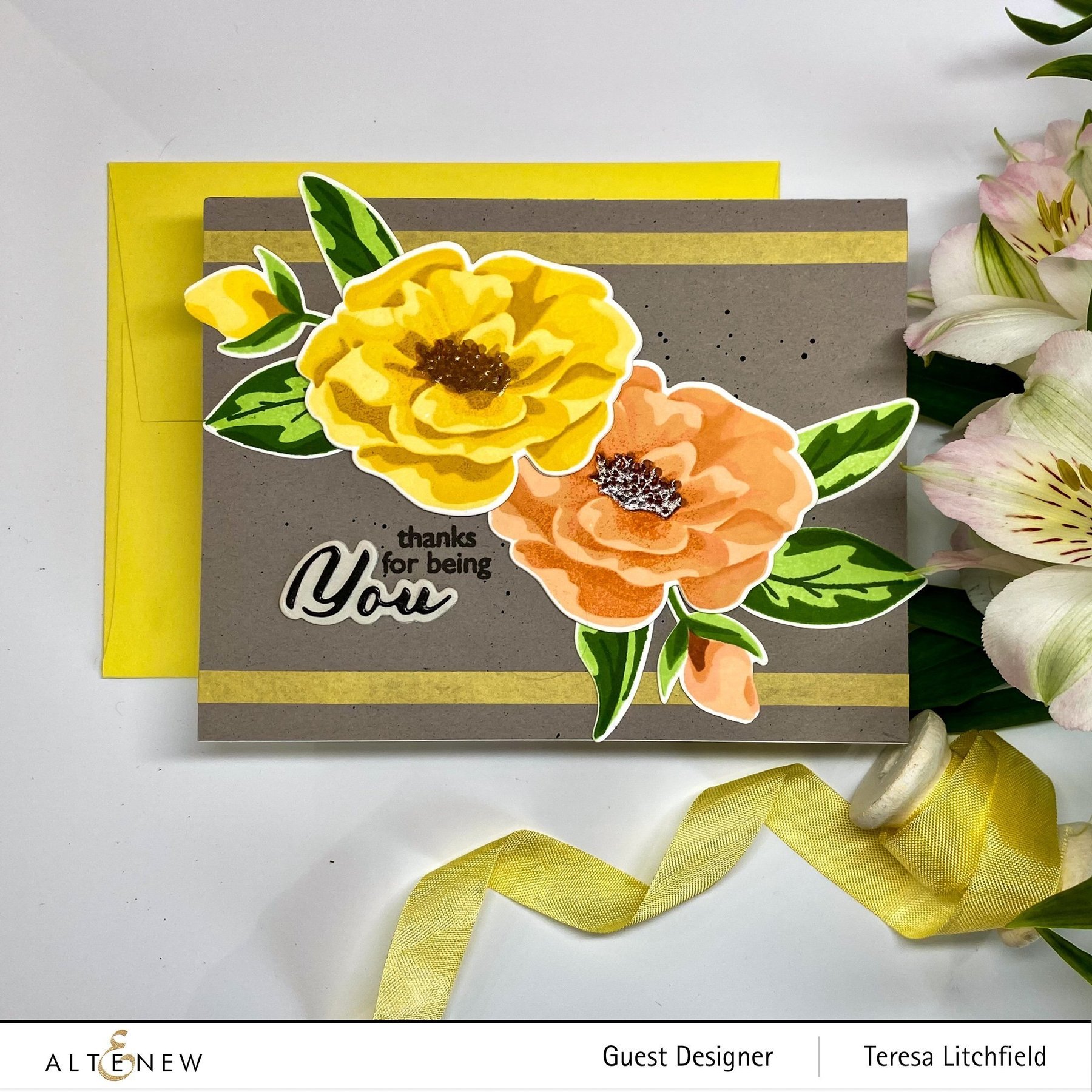 Marbled Bloom - Stamp and Die Set