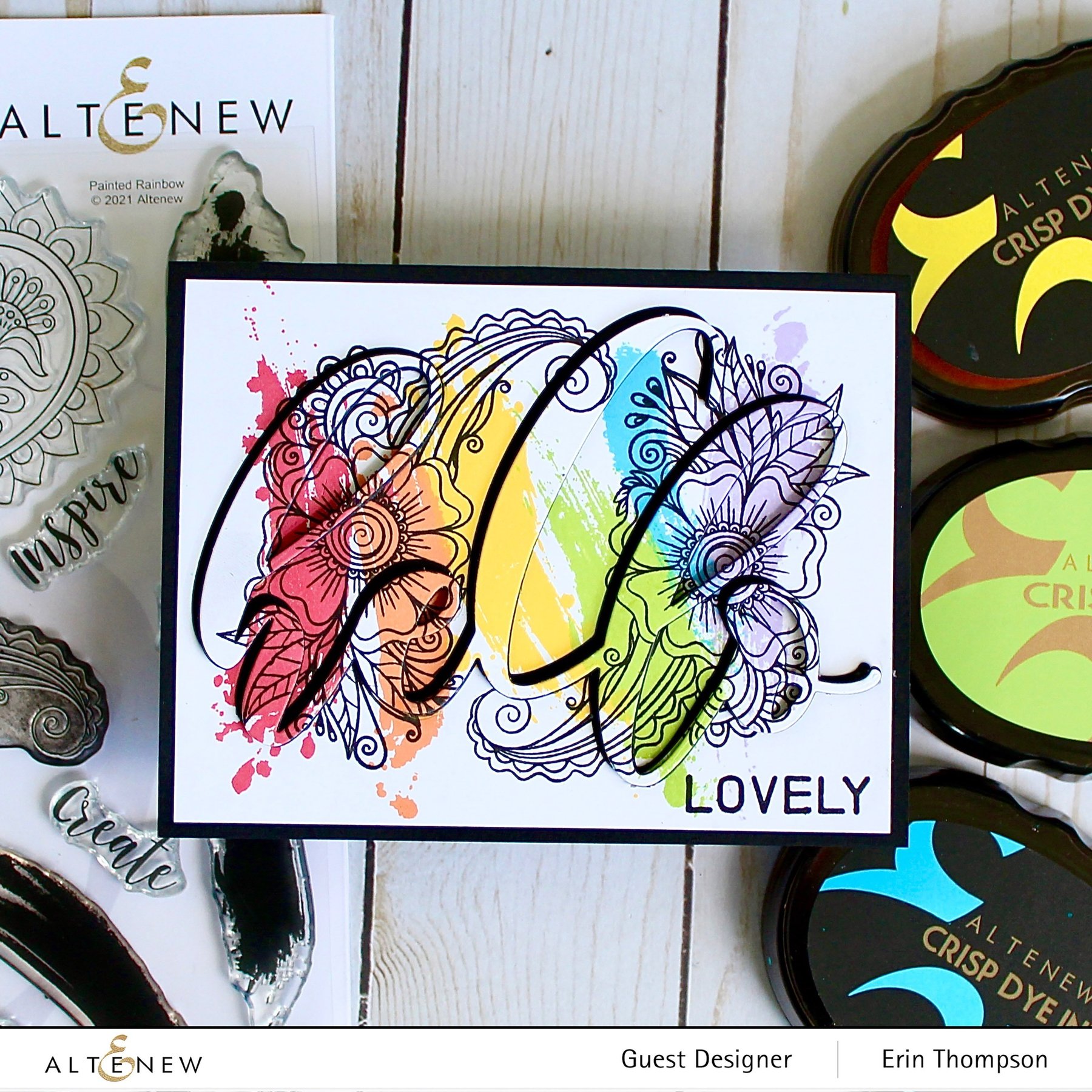 Painted Rainbow - Clear Stamp and Die