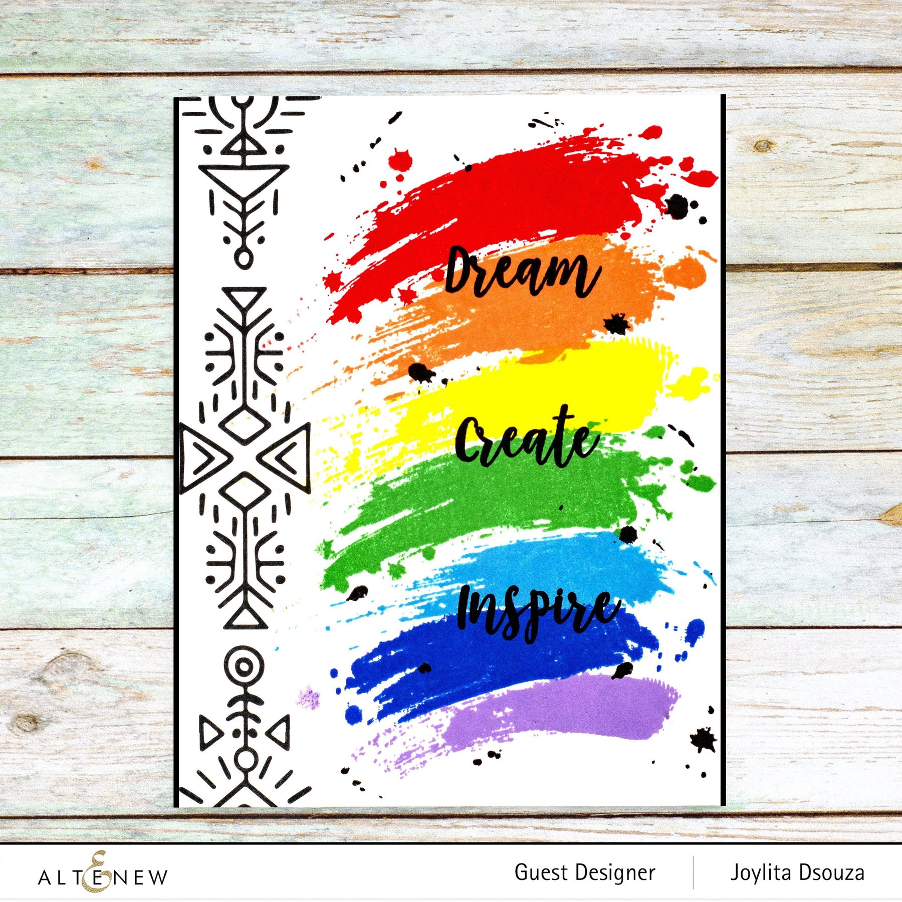 Painted Rainbow - Clear Stamp and Die