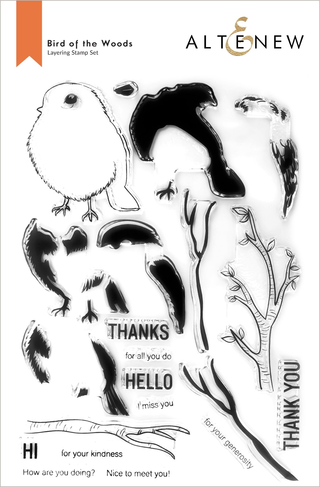 Bird of the Woods - Layering Stamp and Die Set