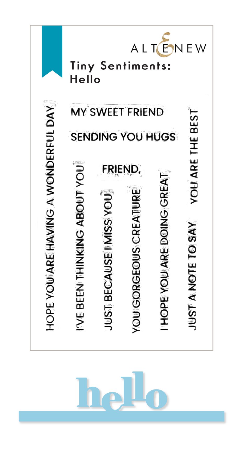 Tiny Sentiments Hello - Stamp and Die Set