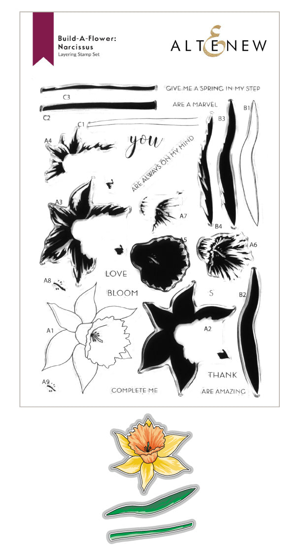 Build-A-Flower - Narcissus Layering - Stamp and Die