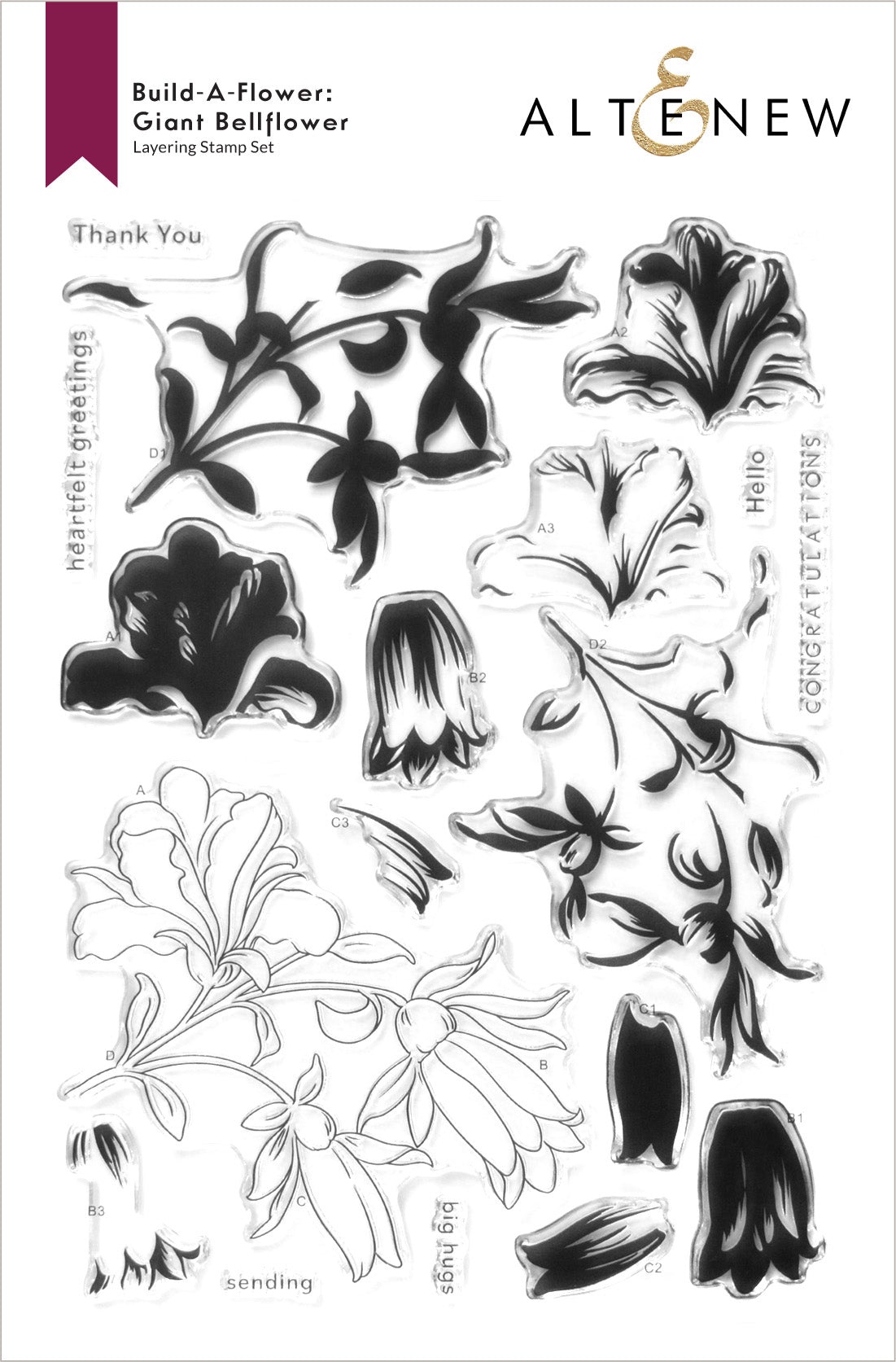 Giant Bellflower - Build-A-Flower - Layering Stamp and Die