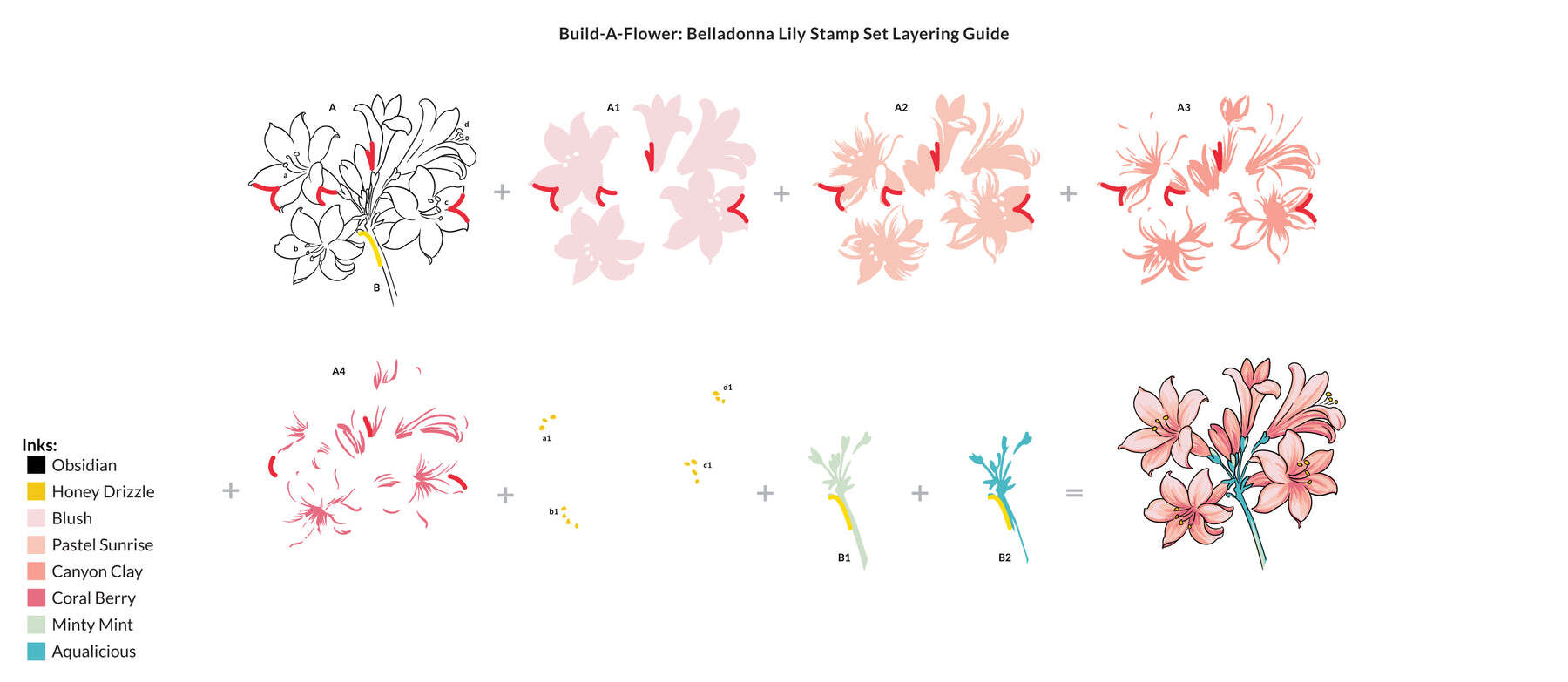 Build-A-Flower - Belladonna Lily - Stamp and Die