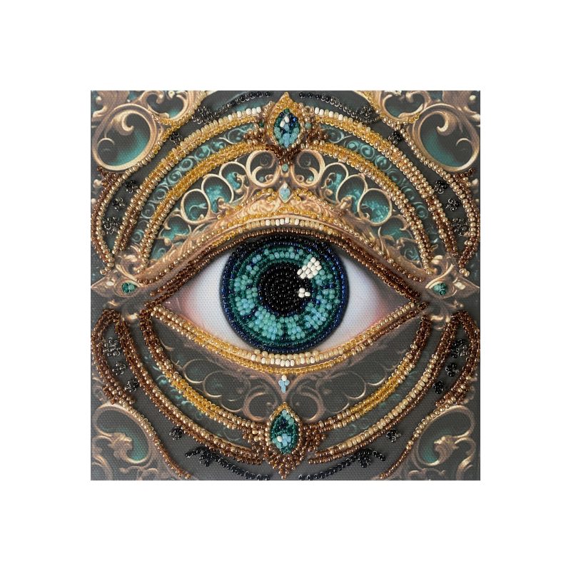 Gaze Alchemy - Bead Embroidery Kit, zoomed in. Select this picture to zoom back out.