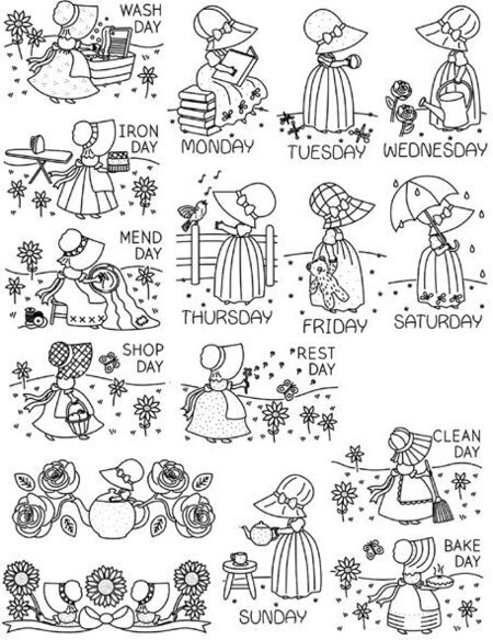 Sunbonnet Days - Iron On Transfers