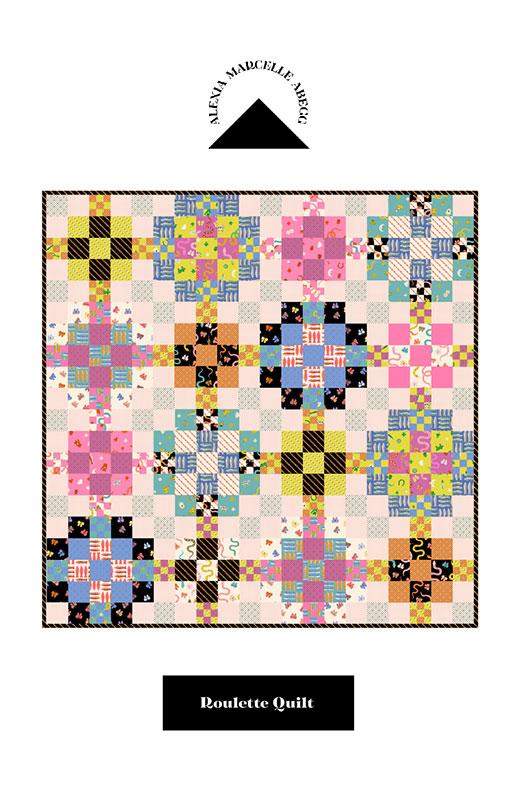 Roulette Quilt - Quilt Pattern, zoomed in. Select this picture to zoom back out.
