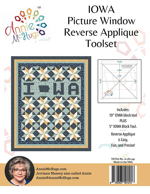 Picture Window Iowa - Quilt Pattern, zoomed in. Select this picture to zoom back out.