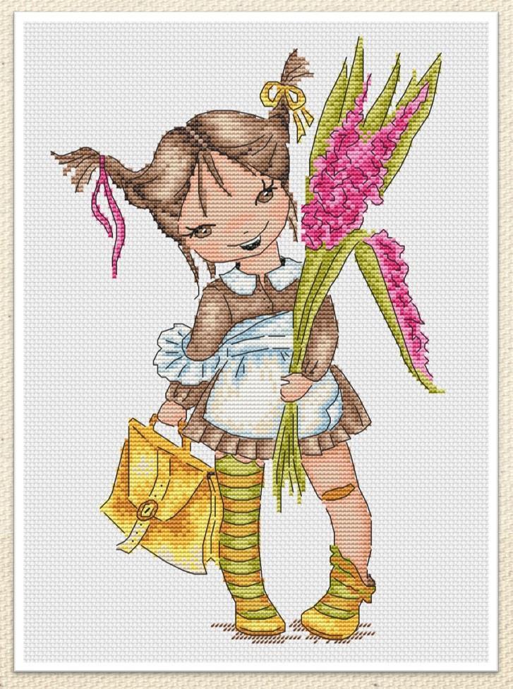 First Day in School - Cross Stitch Pattern