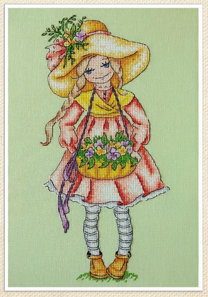 Flower Girl - PDF Cross Stitch Pattern
