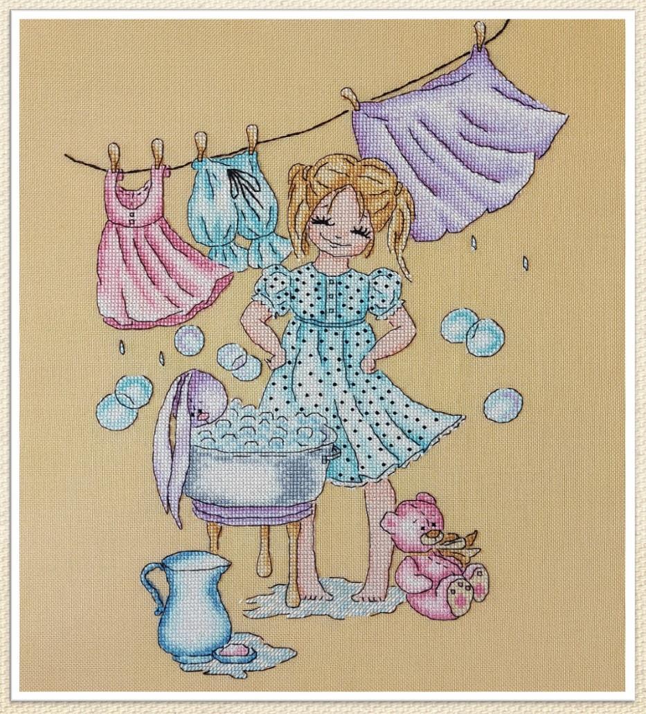 Laundry Day - PDF Cross Stitch Pattern