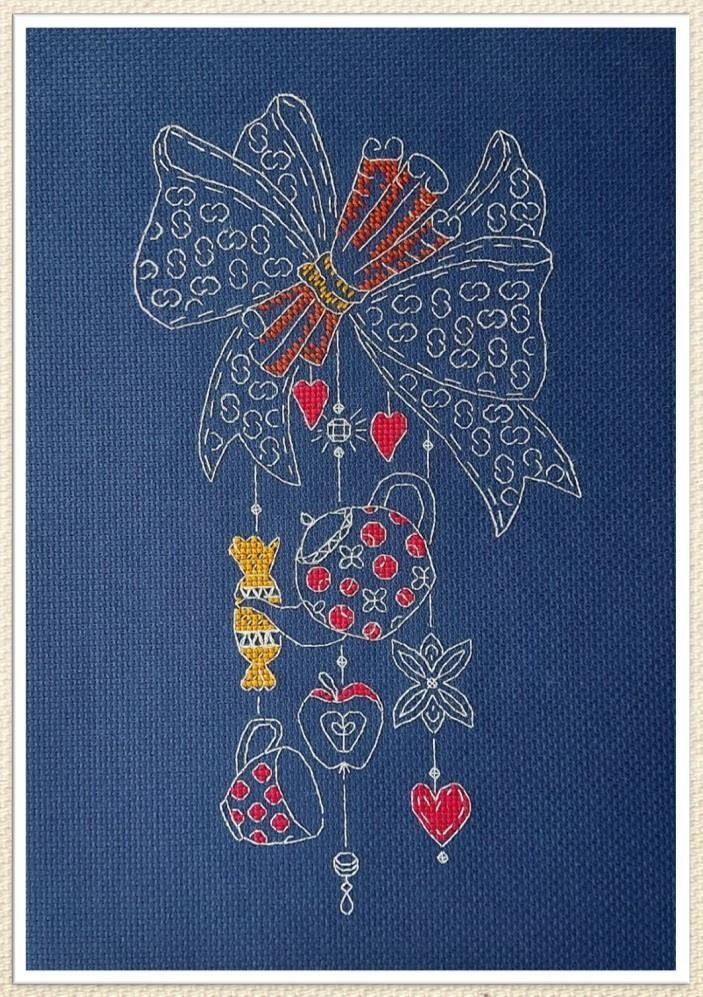 Tea Bow - Cross Stitch Pattern