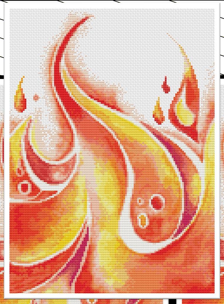 Two Elements Fire - PDF Cross Stitch Pattern
