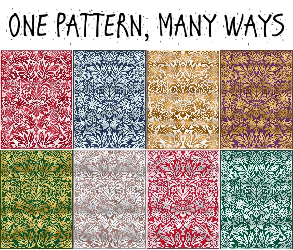 Floral Sampler - PDF Cross Stitch Pattern