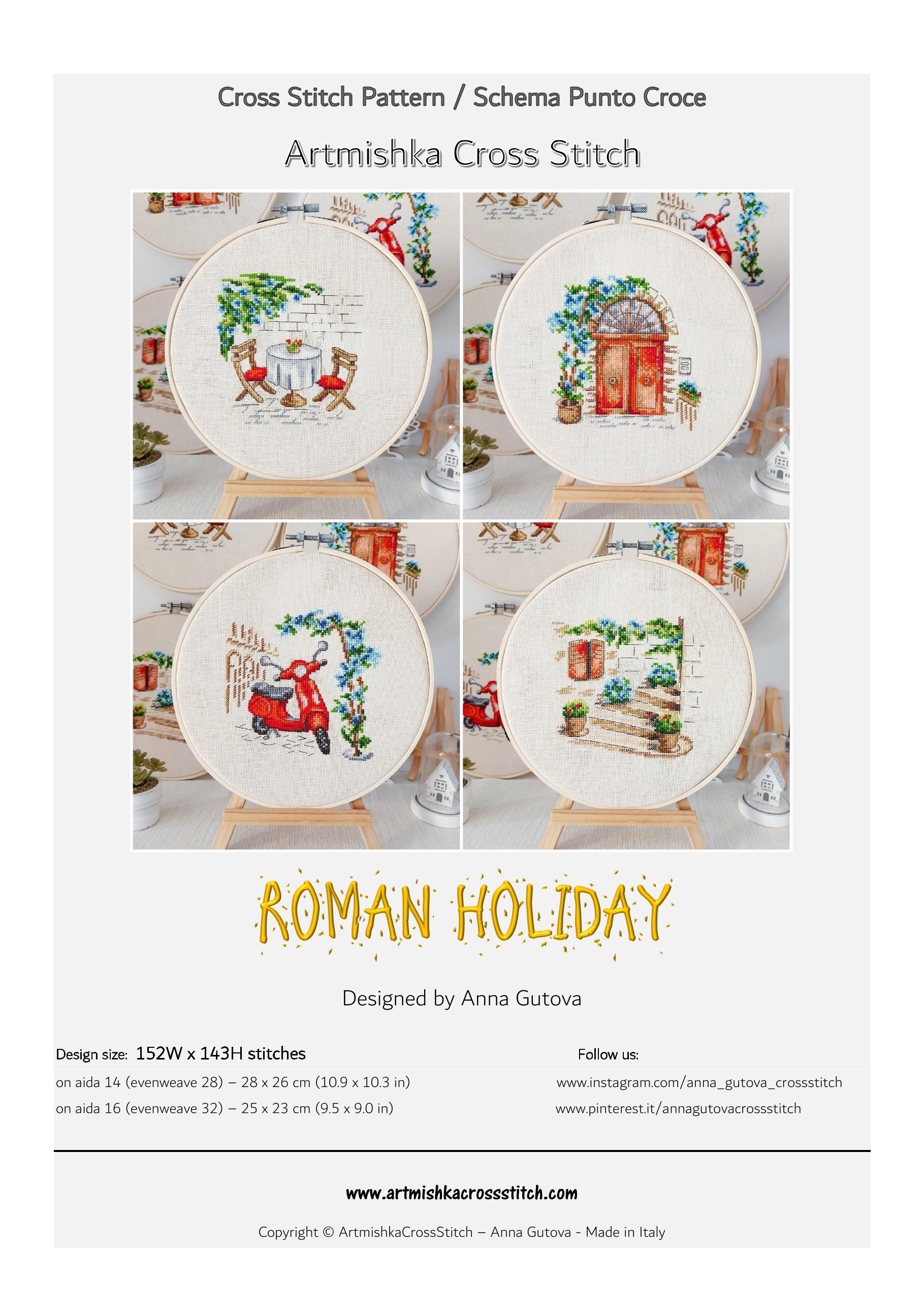 Roman Holiday - Cross Stitch Pattern