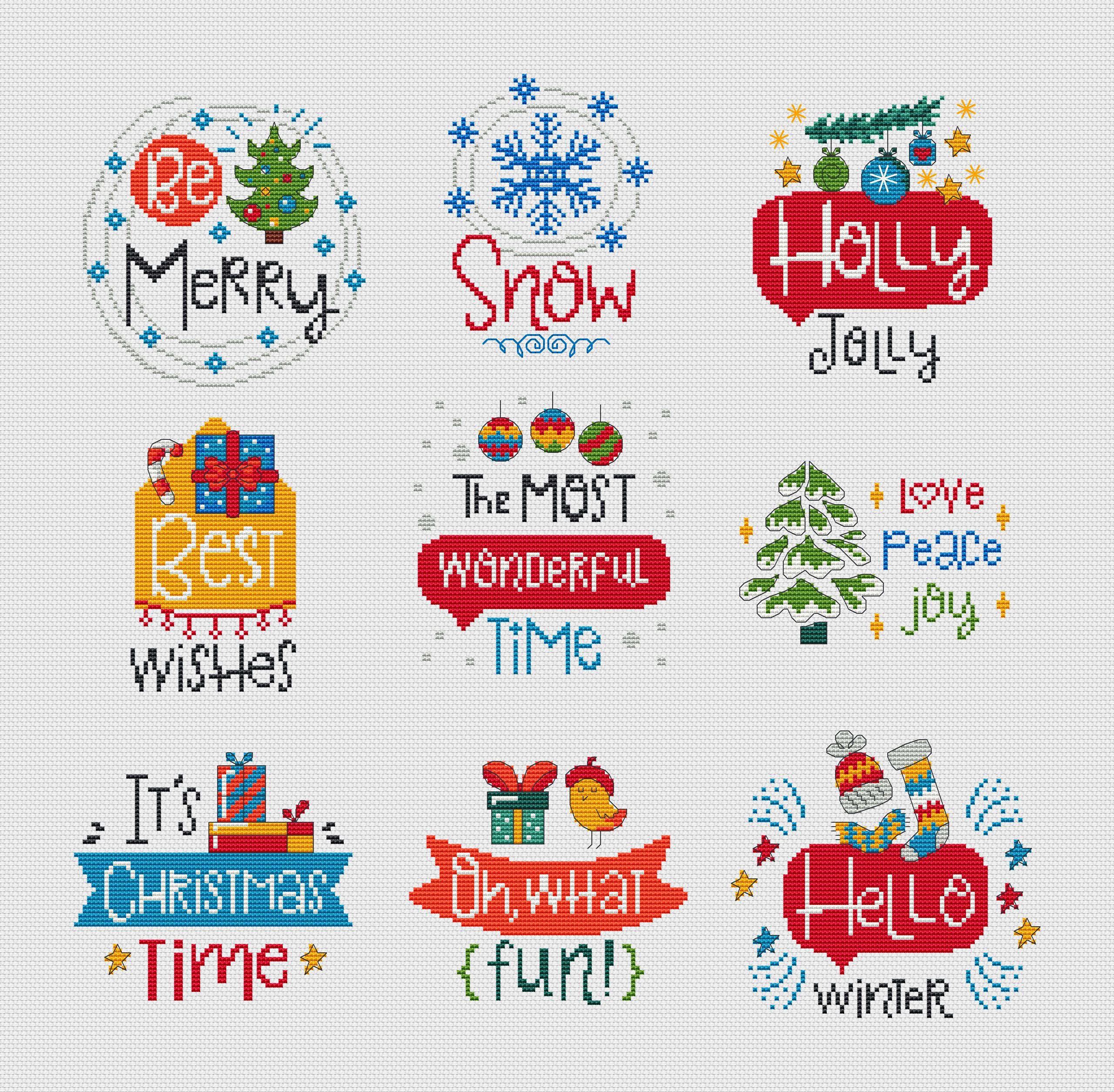 Christmas Cards - Cross Stitch Pattern