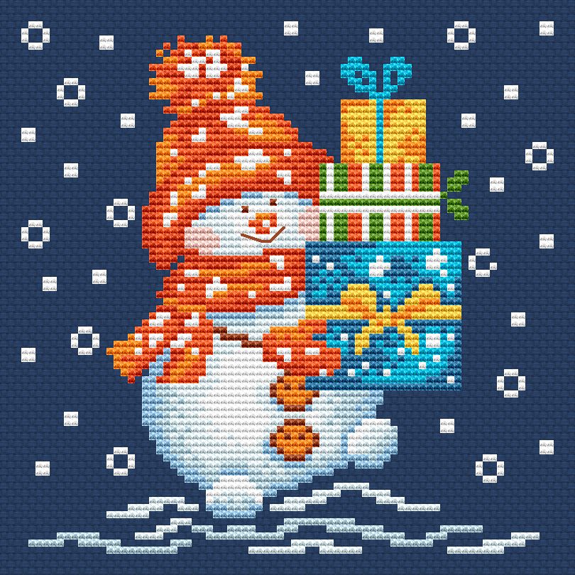 Snowman - Cross Stitch Pattern