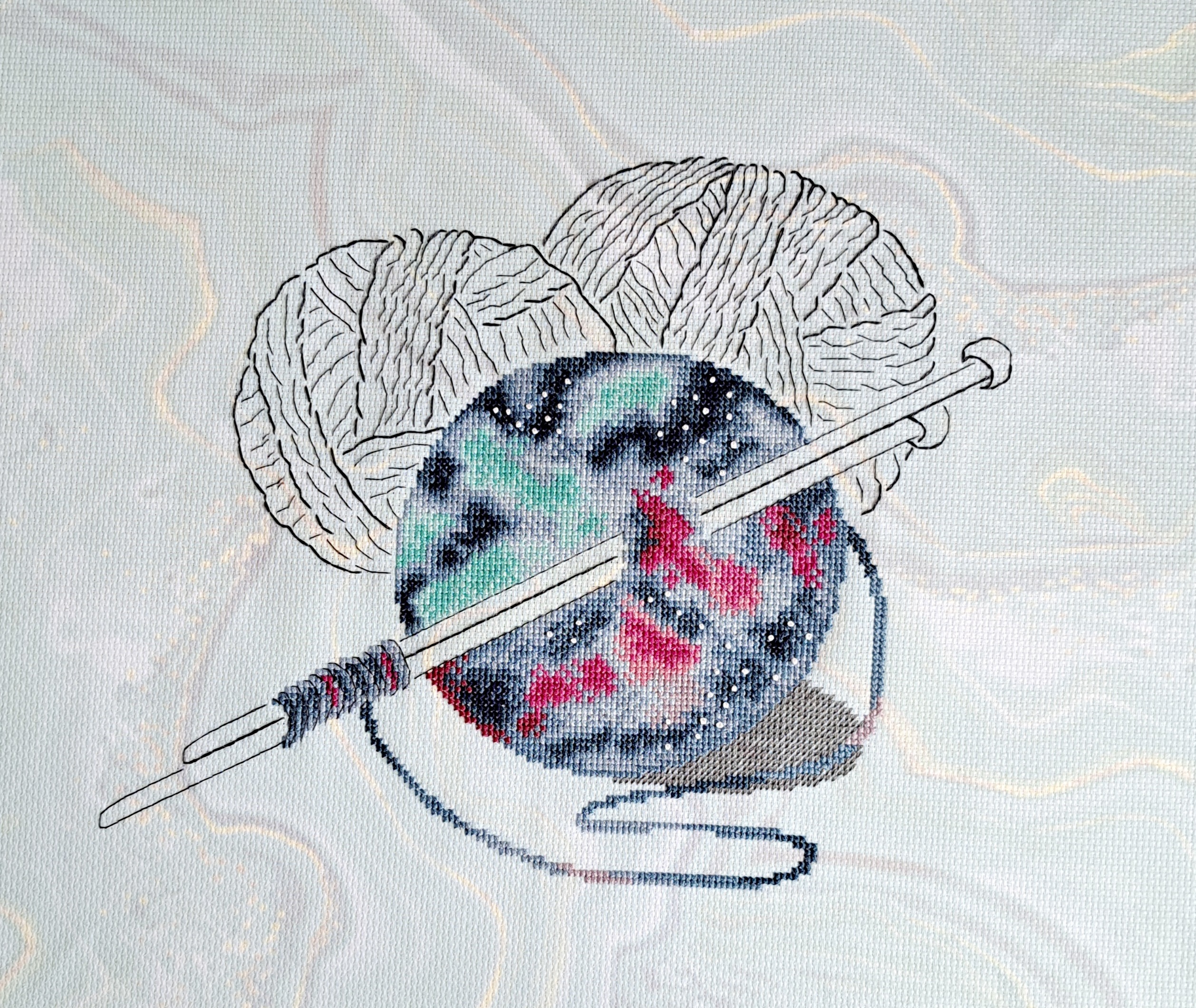 Knitting - PDF Cross Stitch Pattern