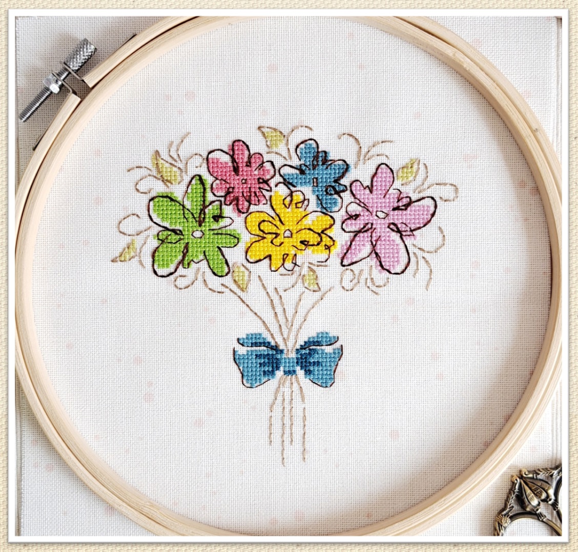Bouquet of Flowers - PDF Cross Stitch Pattern