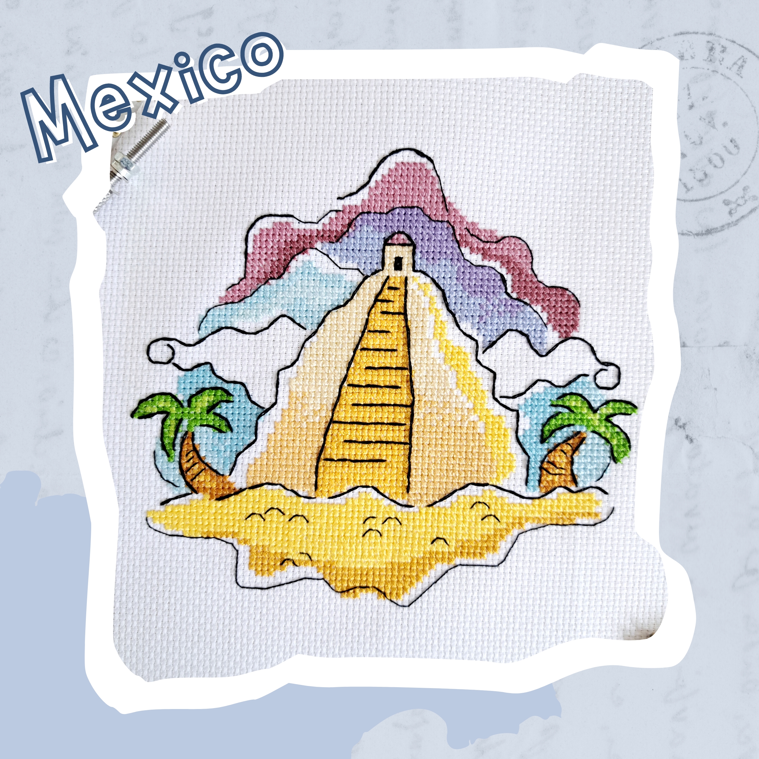 Chichen Itza - Mexico - PDF Cross Stitch Pattern