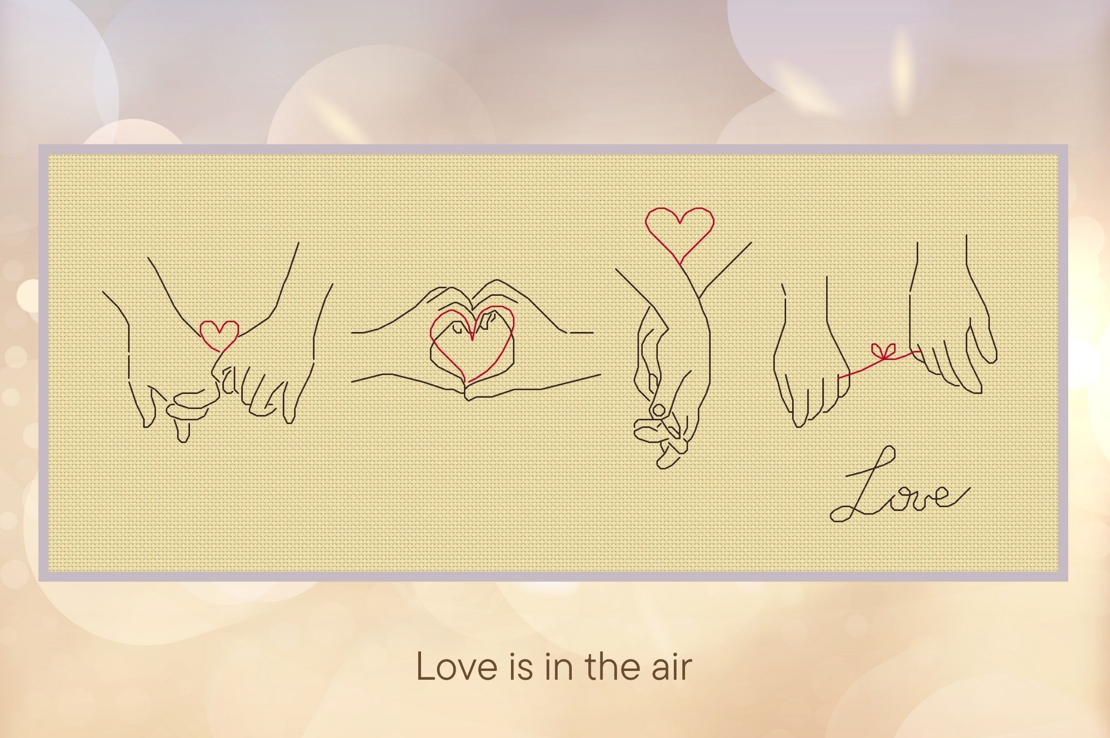 Love is in the Air - PDF Cross Stitch Pattern