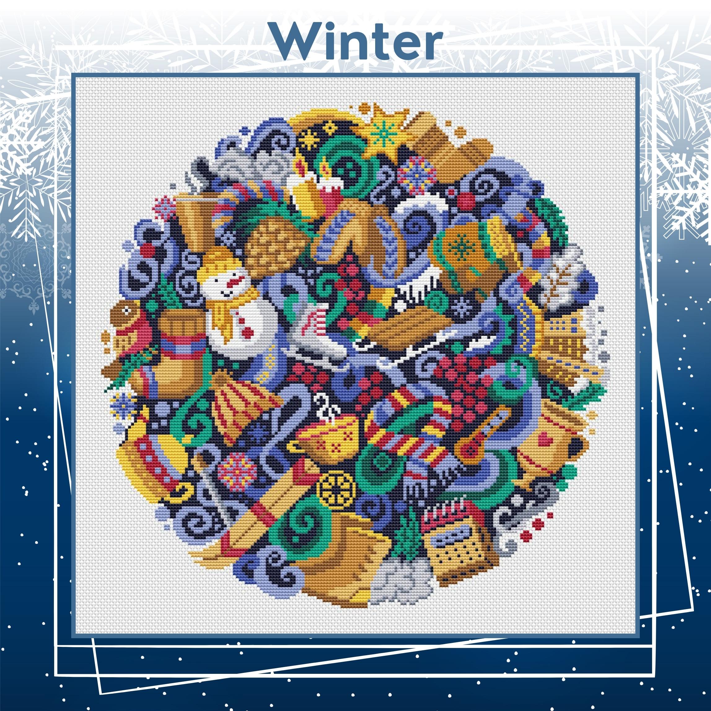 Winter Circle - PDF Cross Stitch Pattern