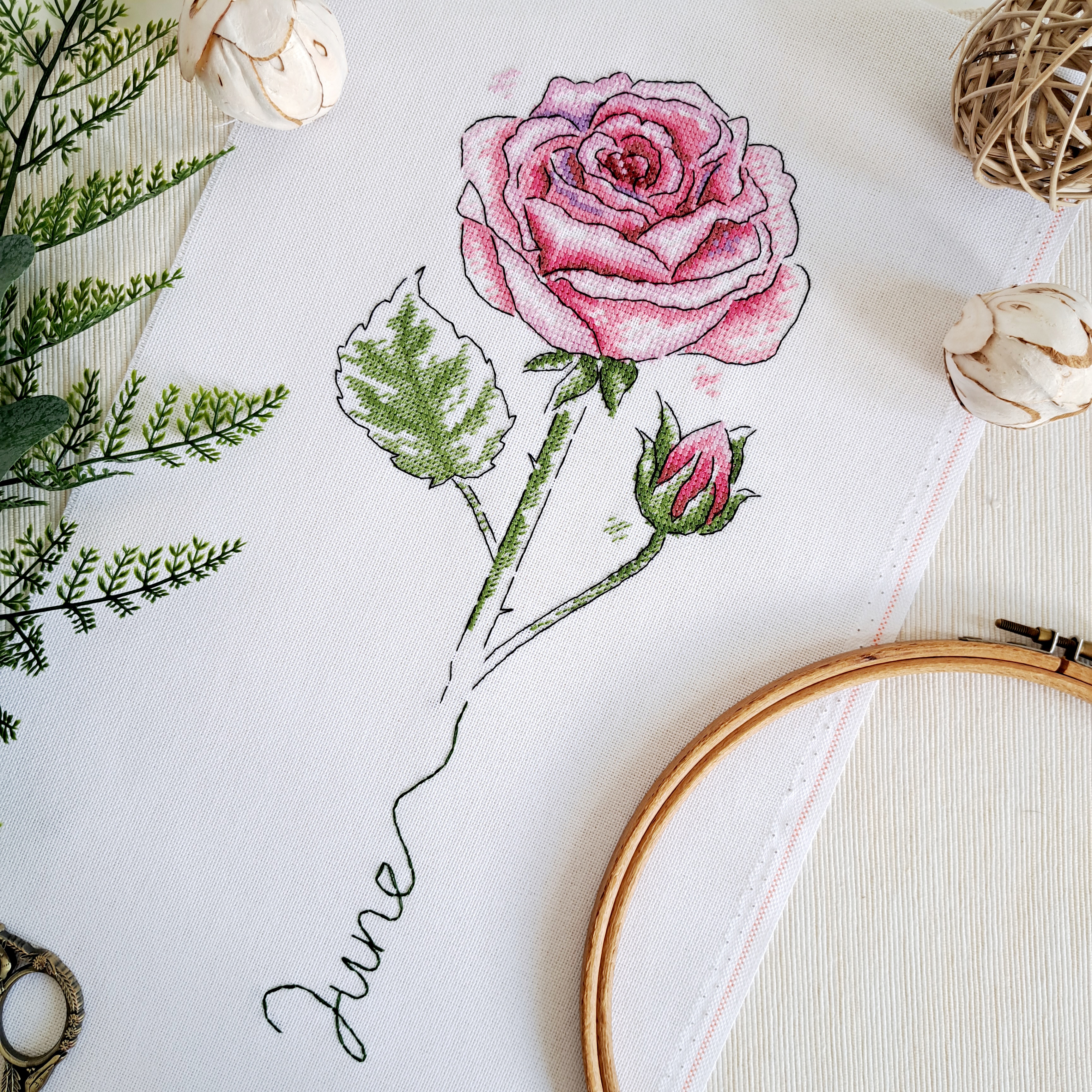 June Rose - PDF Cross Stitch Pattern