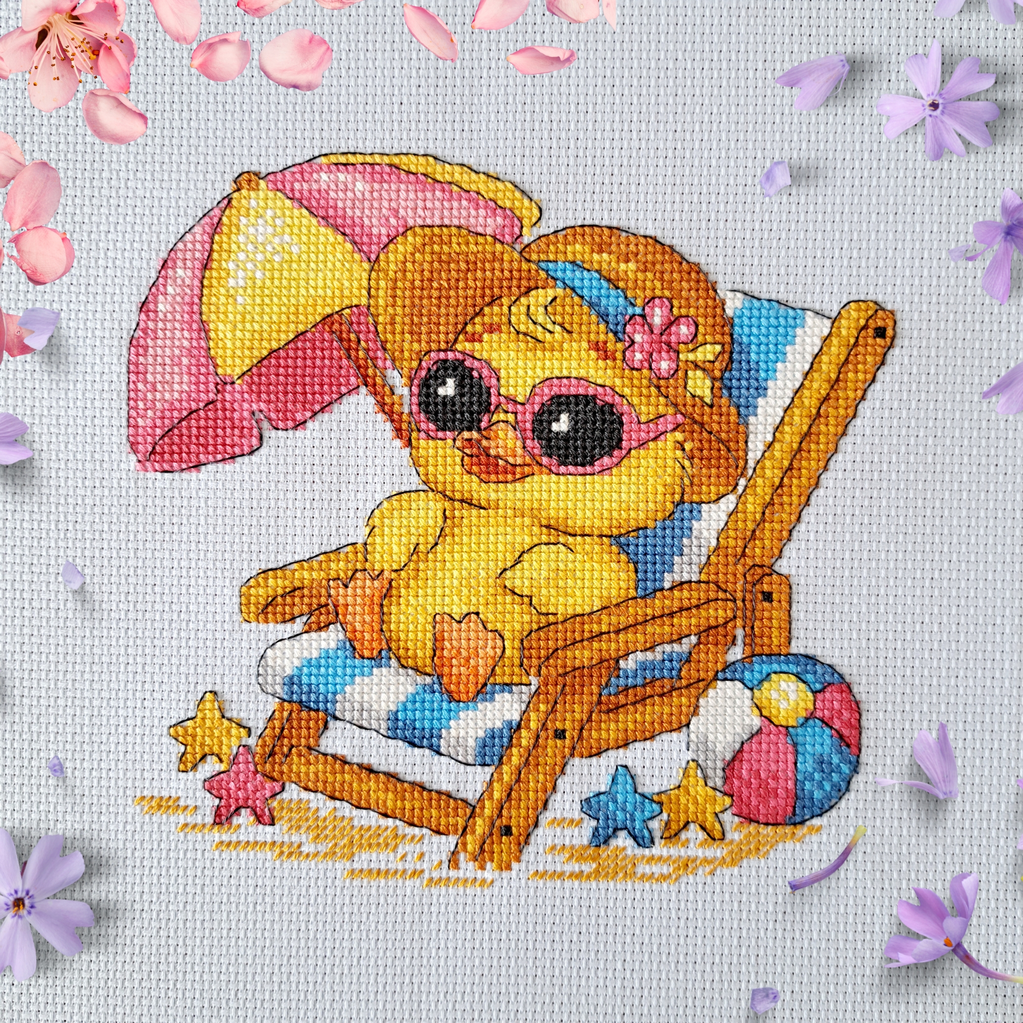 Duck's Vacation - Cross Stitch Pattern