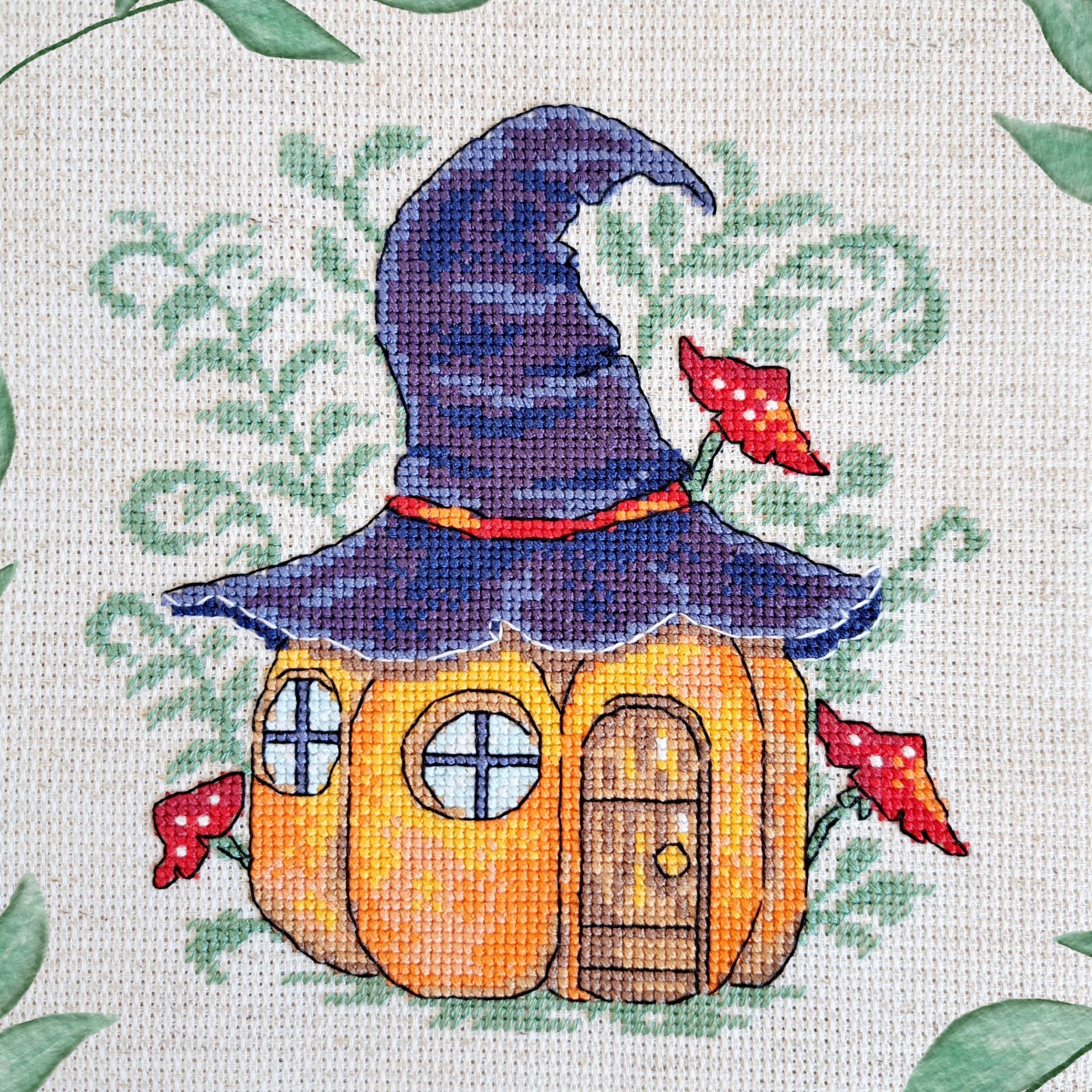 Pumpkin Cottage - Halloween Cross Stitch Pattern