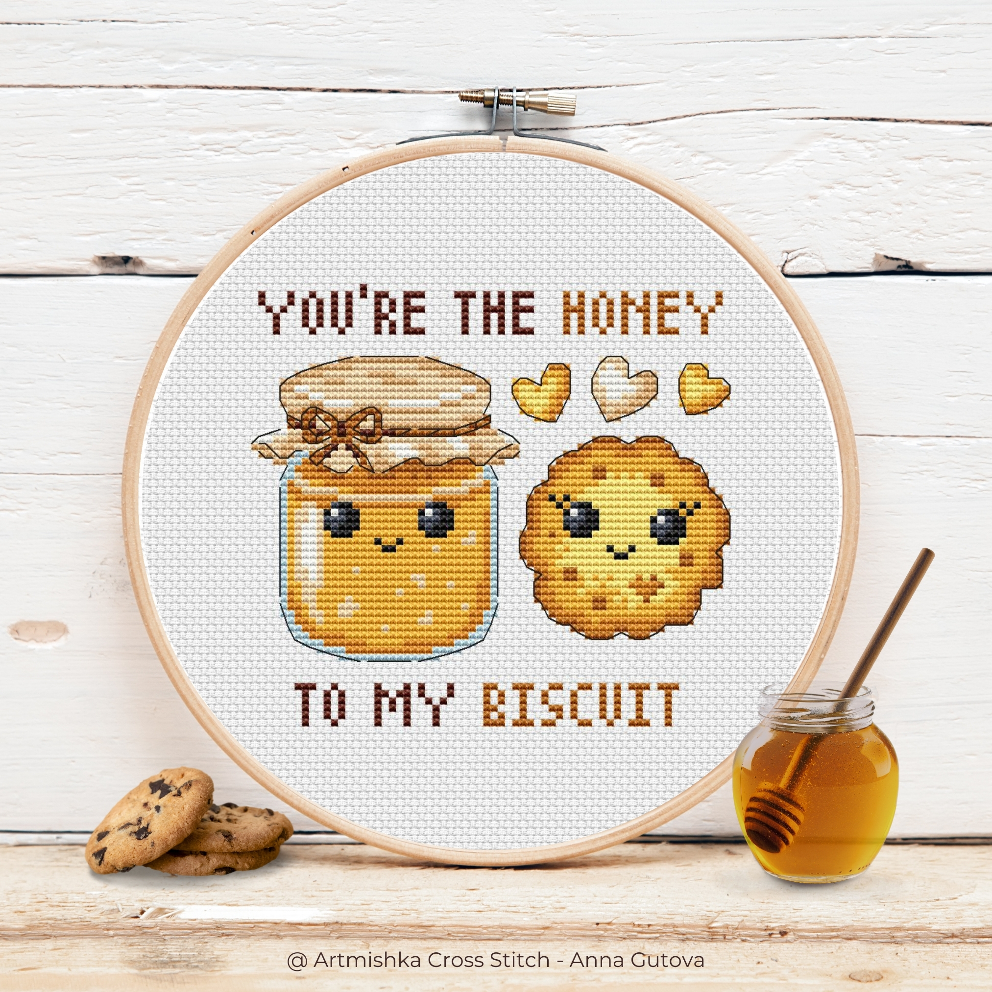 You're The Honey To My Biscuit - Cross Stitch Pattern
