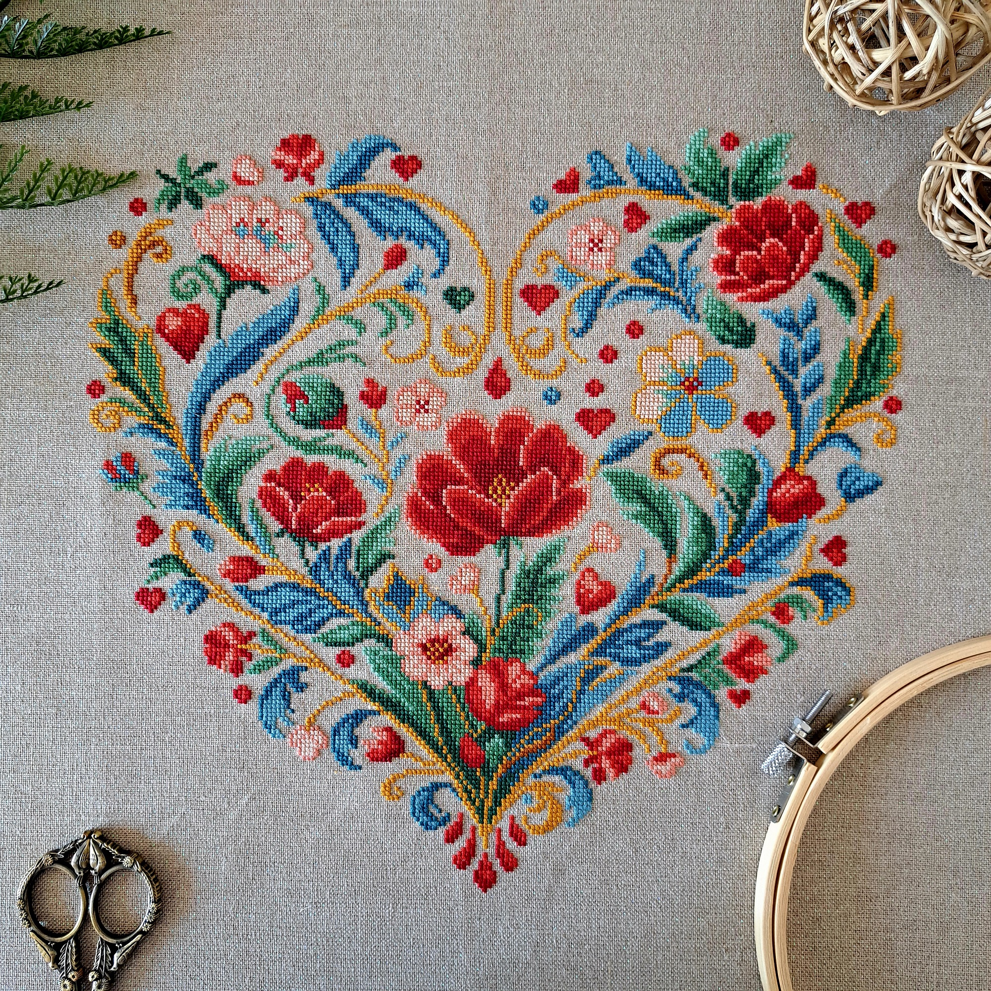 Heart Bloom - Cross Stitch Pattern