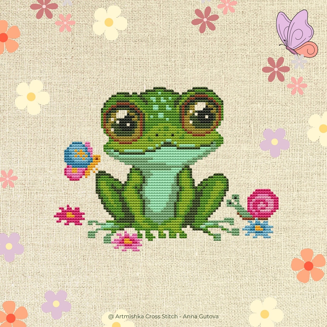 Frog - Cross Stitch Pattern