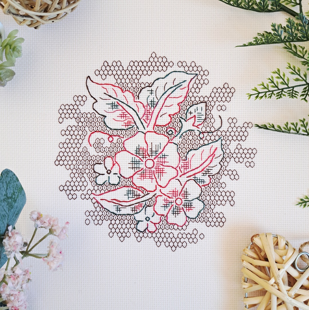 Floral Blackwork - Cross Stitch Pattern