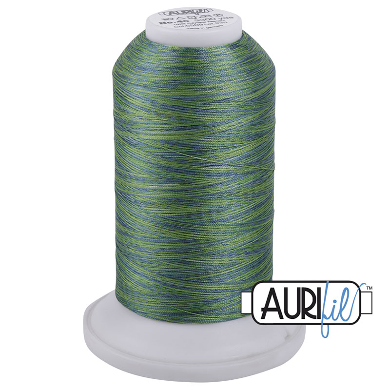 Longarm Poly Thread Variegated 40wt 3000m 5509, zoomed in. Select this picture to zoom back out.
