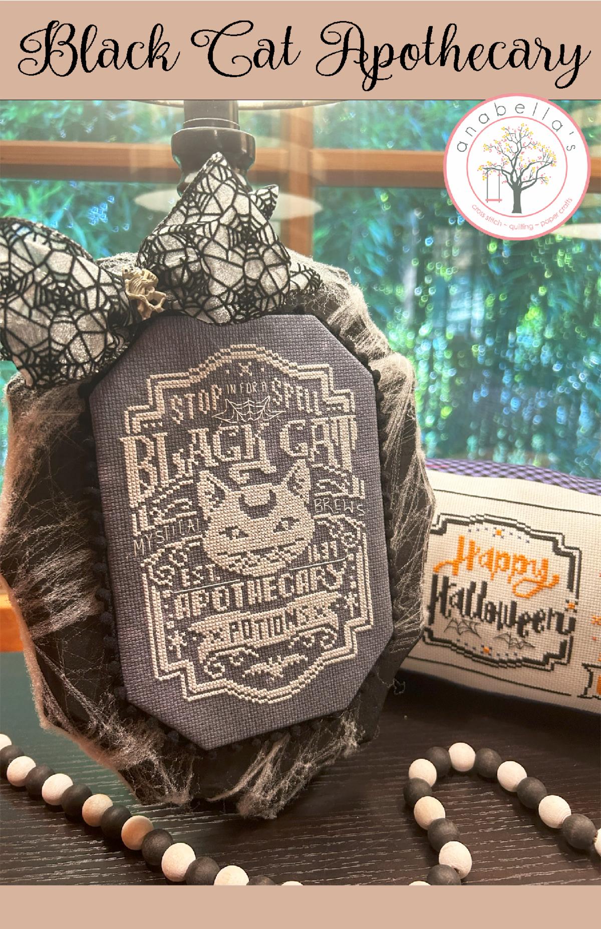 Black Cat Apothecary - Halloween Cross Stitch Pattern 