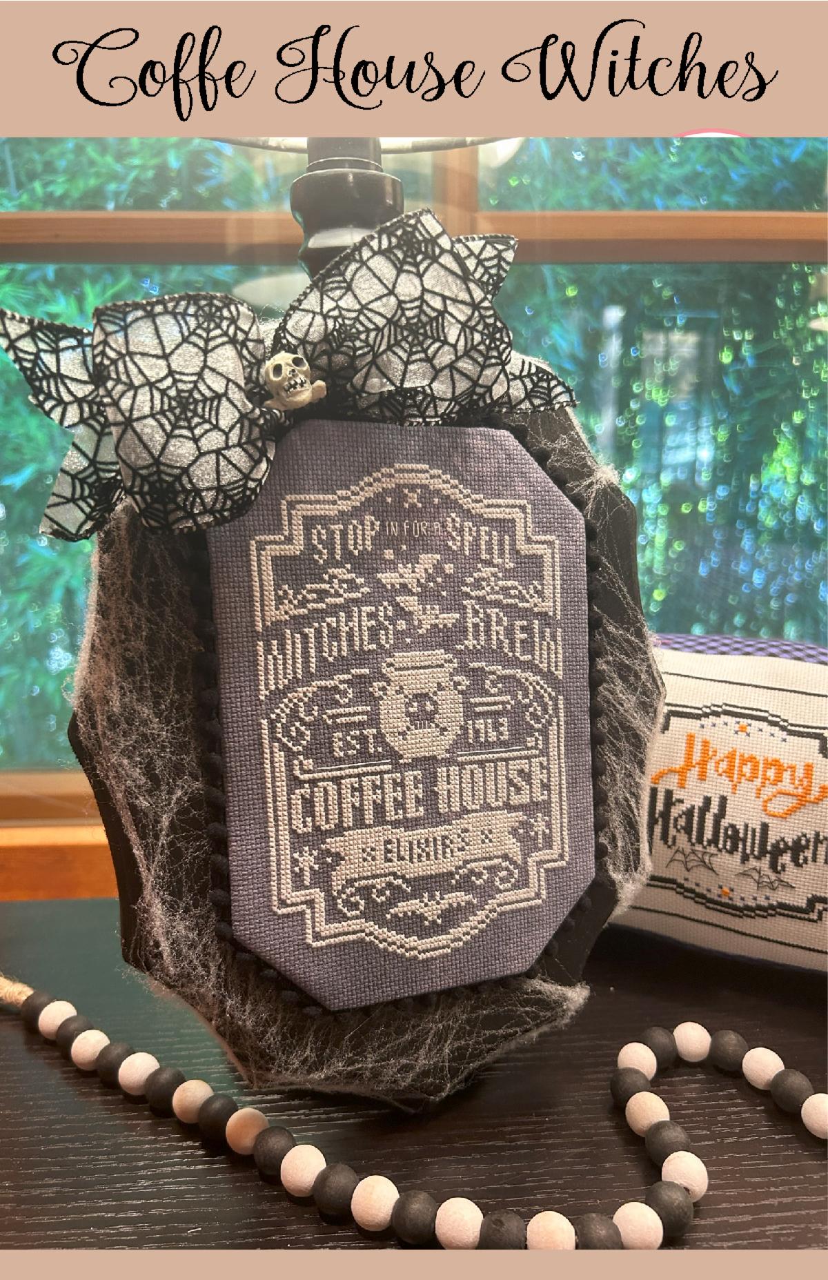 Coffee House Witches - Halloween Cross Stitch Pattern 