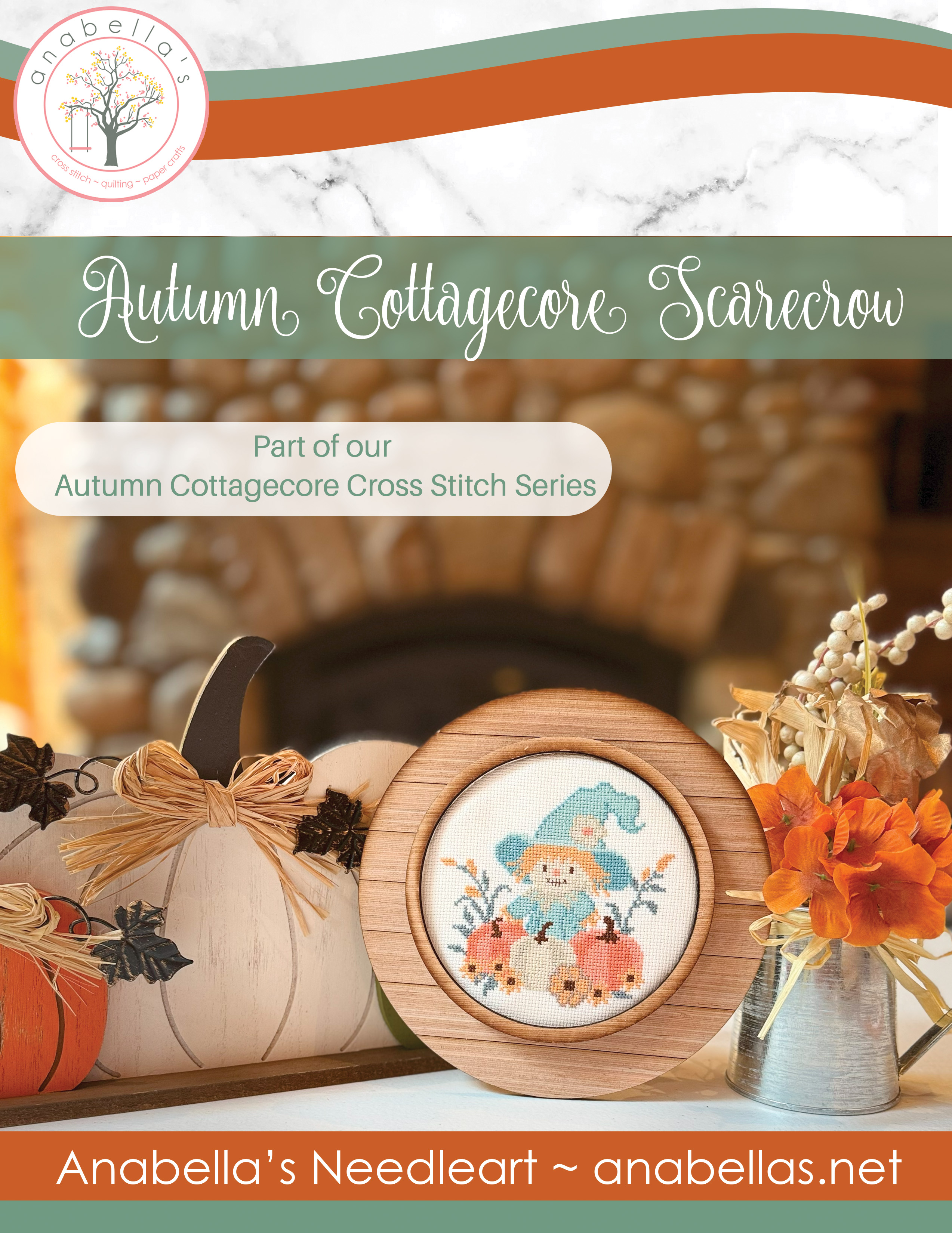 Autumn Cottagecore- "Scarecrow" - Cross Stitch Patte